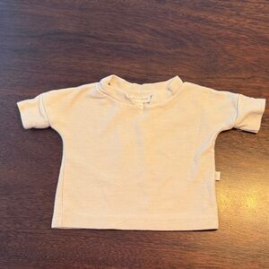 August River -Cream 3/4 Sleeve Baby Shirt, 3-6 mo